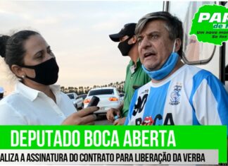 LUCIENE GALLO ENTREVISTA O DEPUTADO BOCA ABERTA.