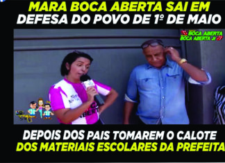 E o BAMBU ESTALOU…MARA BOCA ABERTA SAI EM DEFESA DAS MÃES QUE TOMARAM o CALOTE DA PREFEITA de 1* de MAIO…!!!