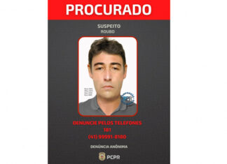 Polícia Civil divulga retrato falado de suspeito de roubo ocorrido em Matinhos