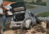 Acidente entre carro e caminhão deixa seis vítimas