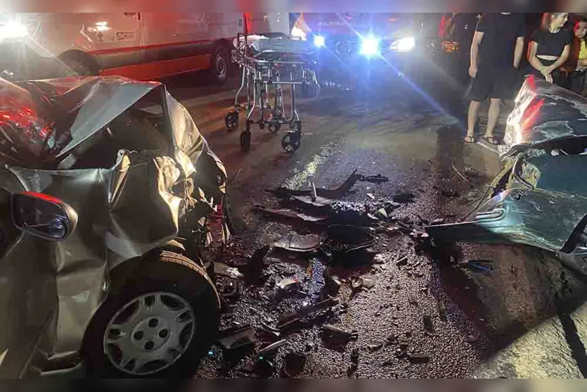 Grave acidente na PR-466 deixa duas pessoas feridas em Jardim Alegre