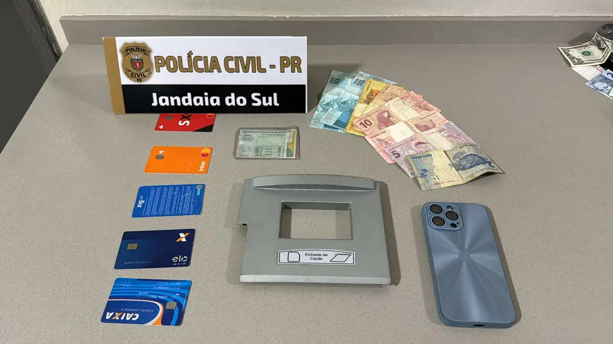 Clonagem: micro câmeras são retiradas de agência bancária em Jandaia do Sul