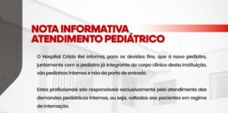 Hospital Cristo Rei – Nota Informativa – Atendimento Pediátrico