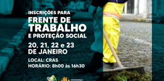 CRAS de Jandaia do Sul abre inscrições para Frente de Trabalho e Proteção Social