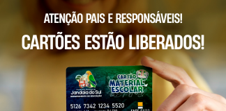 Jandaia do Sul Departamento de Educação de Jandaia do Sul informa que os Cartões de Material Escolar referentes ao ano letivo de 2026