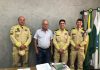 Ditão Pupio se reúne com o Corpo de Bombeiros para tratar da construção da sede do Bombeiro Militar em Jandaia do Sul.