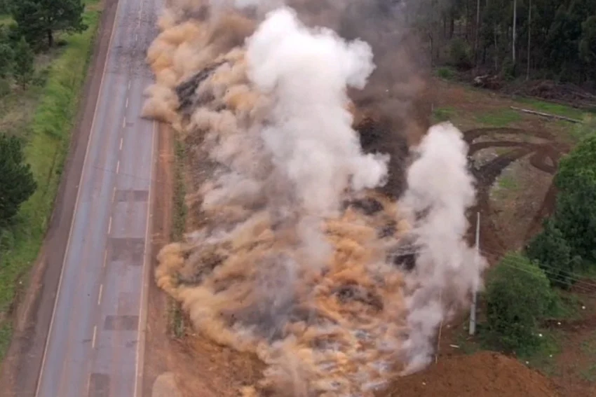 Rodovia do Paraná terá duas detonações de rocha no mesmo dia nesta semana