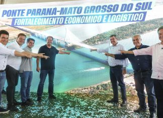Paraná e Mato Grosso do Sul recebem anteprojeto de ponte para ligar estados