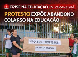 PROTESTO DE PAIS EXPÕE FALTA DE ESTRUTURA EM PARANAGUÁ E LEVANTA ALERTA SOBRE DIREITOS BÁSICOS