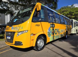 Amep inicia testes com ônibus movido a GNV e biometano em linha metropolitana