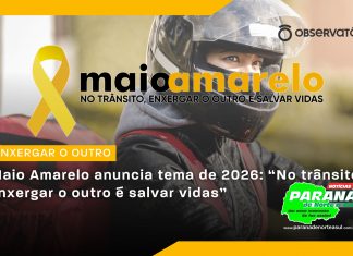 MAIO AMARELO – A campanha oficial do Maio Amarelo 2026 tem como tema central ” O trânsito”