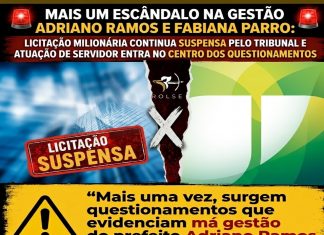 MAIS UM ESCÂNDALO NA GESTÃO ADRIANO RAMOS E FABIANA PARRO