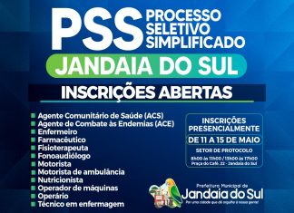 Prefeitura de Jandaia do Sul abre Processo Seletivo Simplificado para diversas áreas