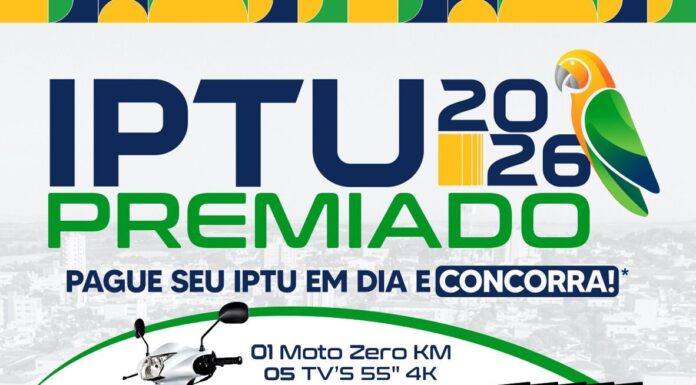 Prefeitura de Jandaia do Sul lança IPTU Premiado 2026 e incentiva pagamento em dia