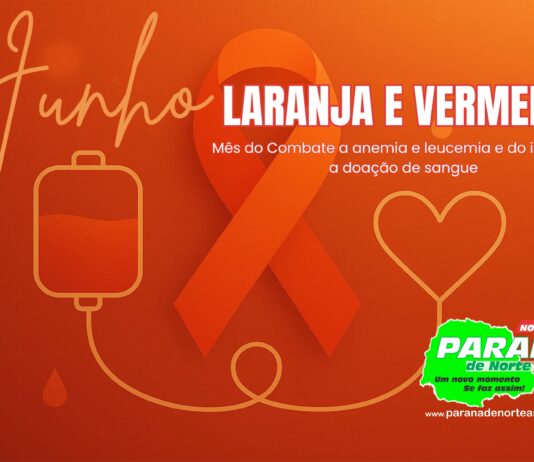 Junho Vermelho e Laranja sobre doação de sangue e de medula óssea