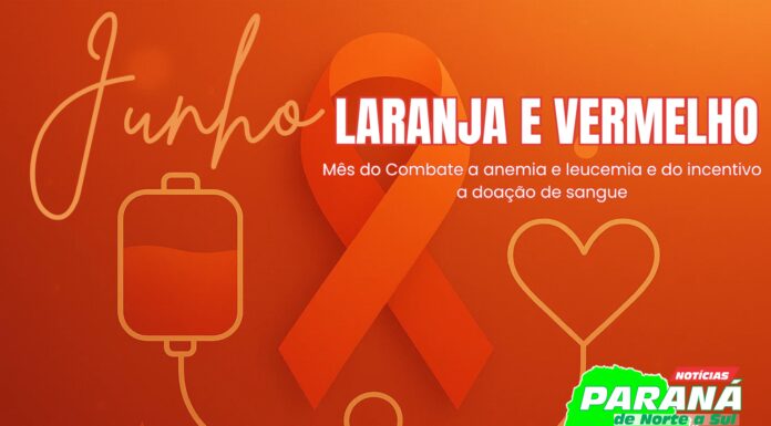 Junho Vermelho e Laranja sobre doação de sangue e de medula óssea