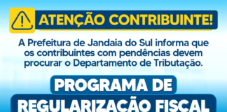ATENÇÃO, CONTRIBUINTE DE JANDAIA DO SUL!