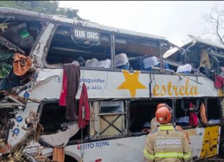Vítimas de tombamento de ônibus em Petrópolis são do sexo feminino